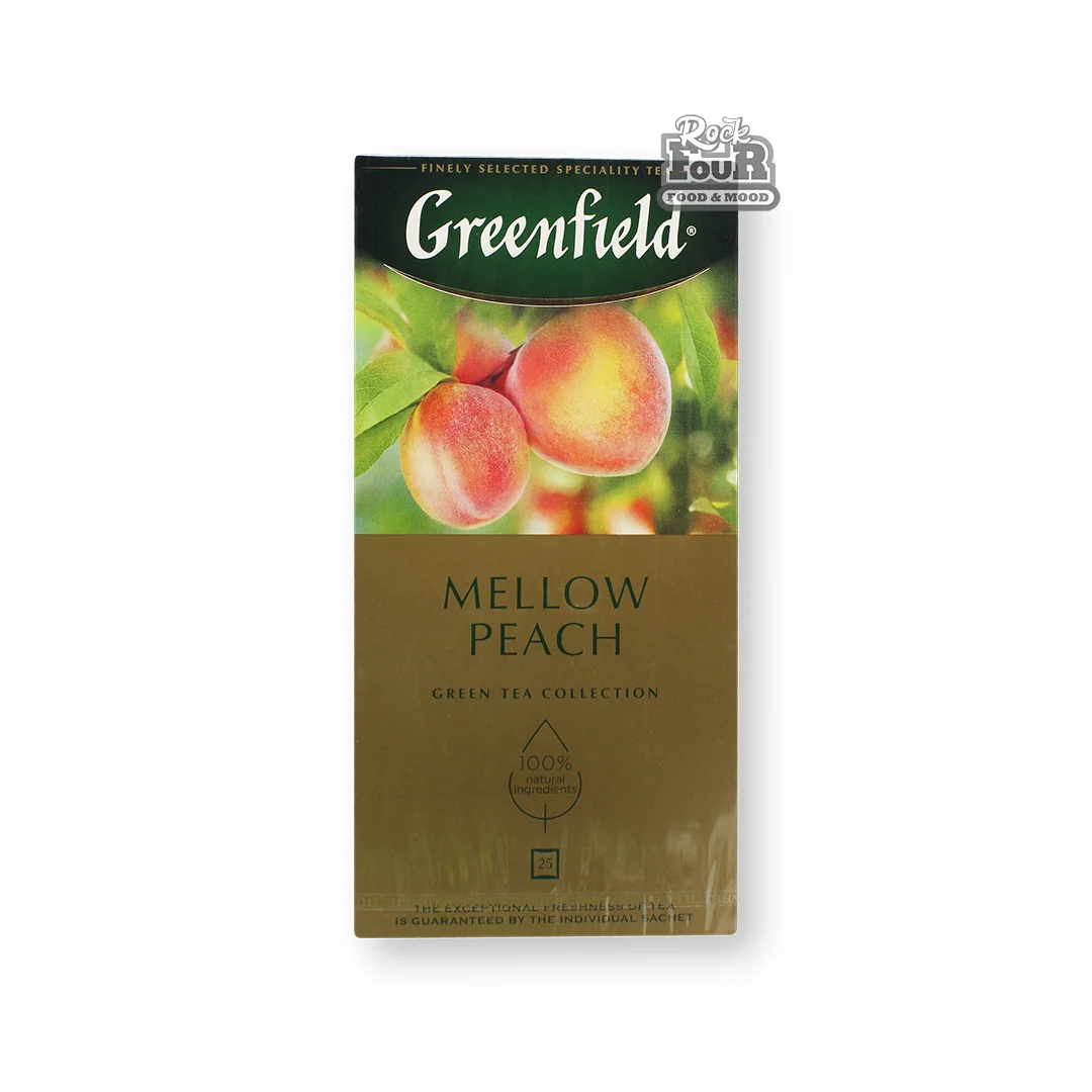 Կանաչ թեյ «Greenfield Mellow Peach» բեյխային, դեղձի և մանդարինի բուրմունքով 25հատ